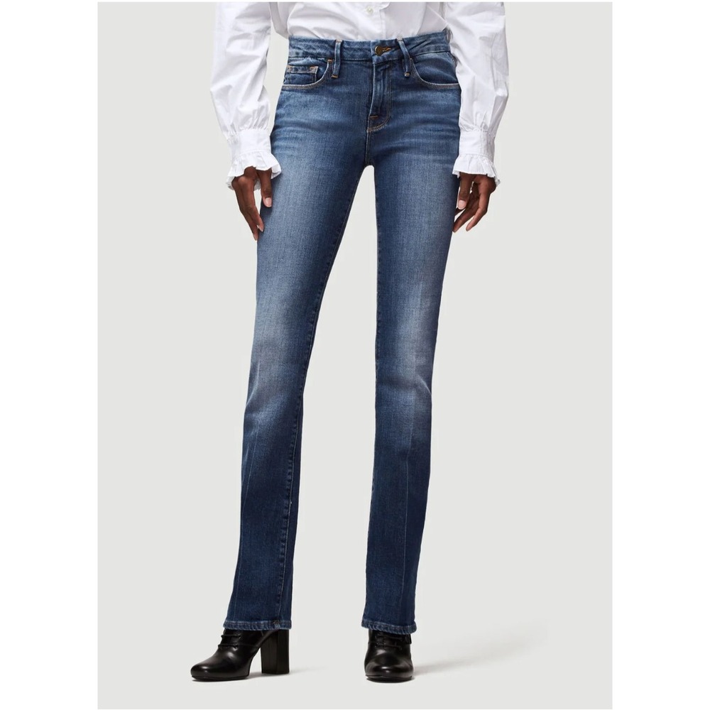 Frame Le Mini Boot Jeans in Blendon Womens‎ 25 Stretch Designer Made in USA $220